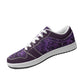 Purple Victorian Pattern Women's Vegan  Leather Sneakers