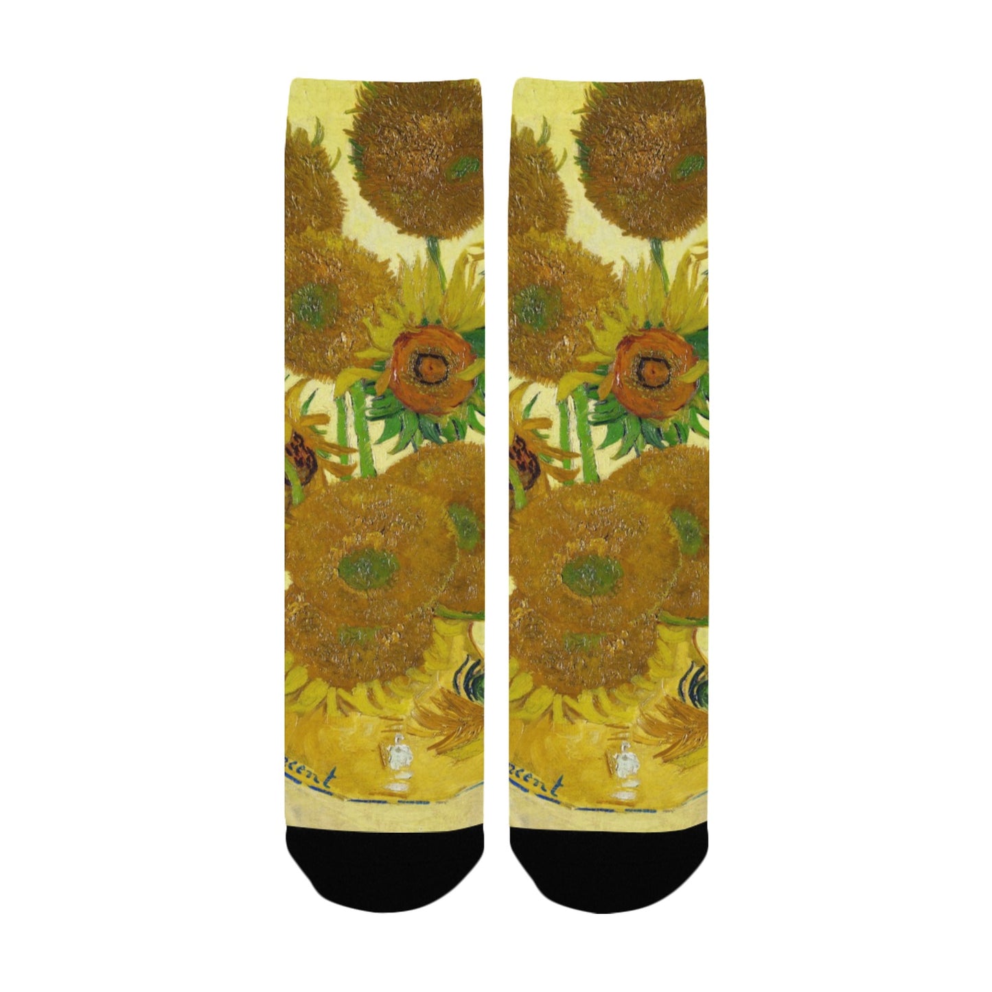 van gogh sunflower women's crew socks – Sole Design Studio