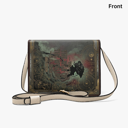 the war of the worlds hg wells sci-fi book-shaped crossbody bag vegan leather – Sole Design Studio