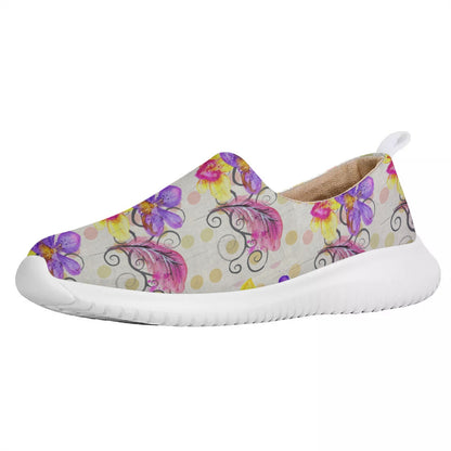 Feathered Filigree Women's Slip On Travel Shoes