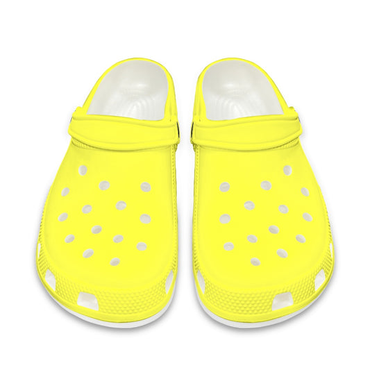 Lemon Yellow Women's Clogs Shoes