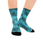 teal and black women's crew socks – Sole Design Studio