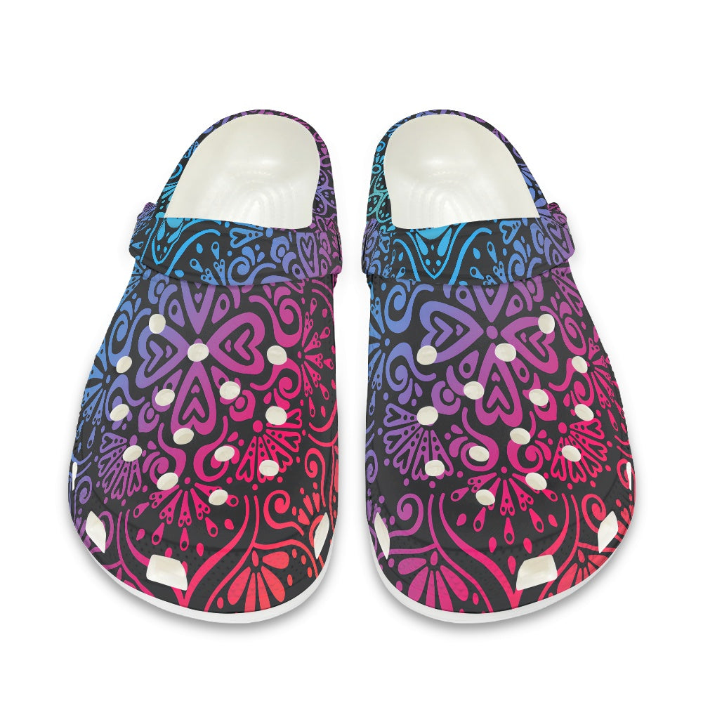 Bohemian Rainbow Women's Clogs Shoes