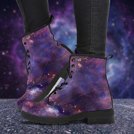 ECO-Leather Galaxy Boots Women's Vegan Leather Combat Boots