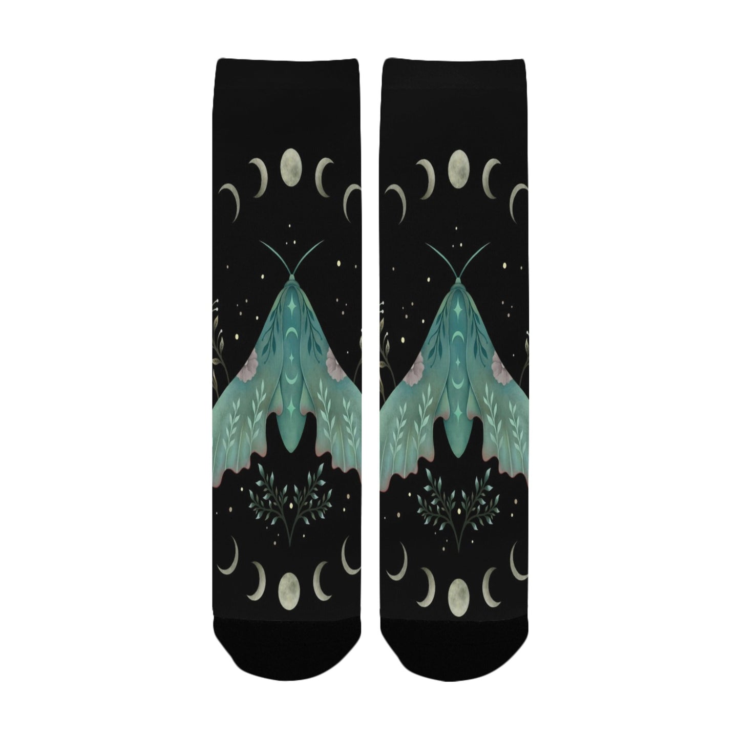 Lunar Moth Socks - Custom Socks for Women Made in USA