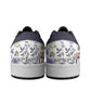 Lavender Bloom Butterfly Women's Low Top Vegan Leather Sneakers