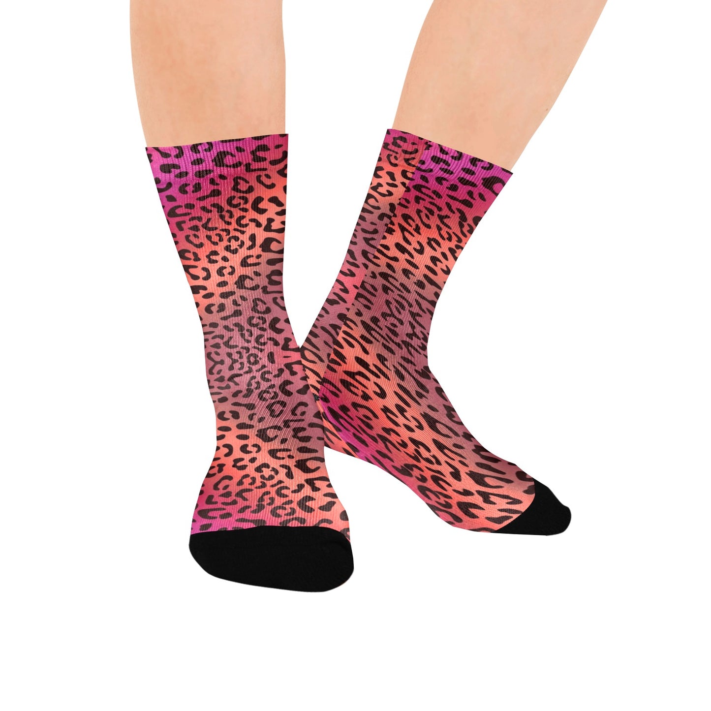 Orange Animal Socks - Custom Socks for Women Made in USA