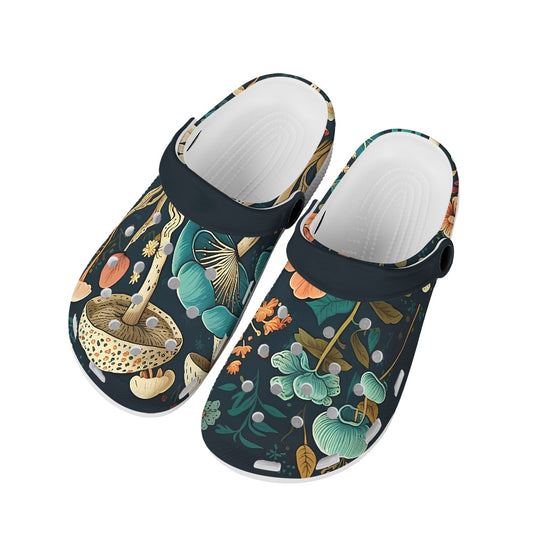 Whimsical Mystical Mushroom Boho Women's Clogs Shoes