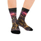 DC Rose Spells Digital Paper Socks - Custom Socks for Women Made in USA