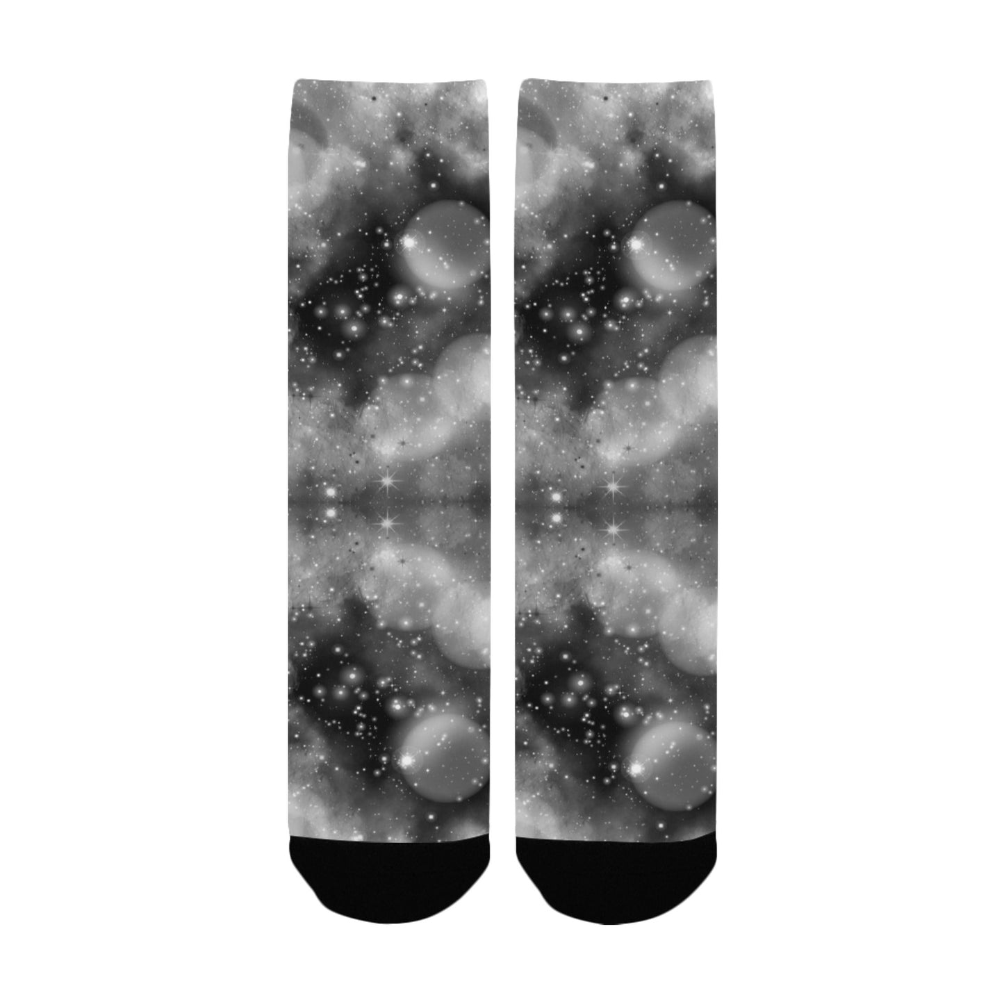 Monochrome Galaxy Digital Socks - Custom Socks for Women Made in USA