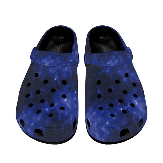 Blue Galaxy Women's Clogs Style Black Sole