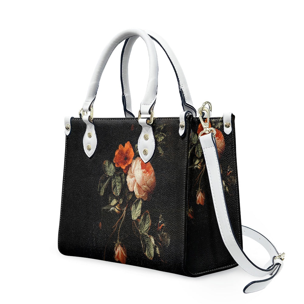 Still Life with Rose Vegan Leather Handbag