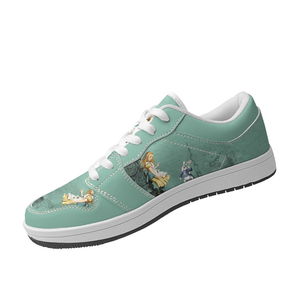 Alice in Wonderland Women's Low Top Vegan Leather Sneakers