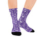 purple bandana paisley women's crew socks – Sole Design Studio
