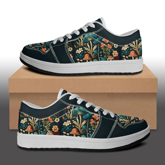 Mystical Mushroom Boho Women's Vegan Leather Sneakers