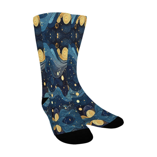 starry night galaxy women's crew socks – Sole Design Studio