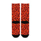 red animal print women's crew socks – Sole Design Studio