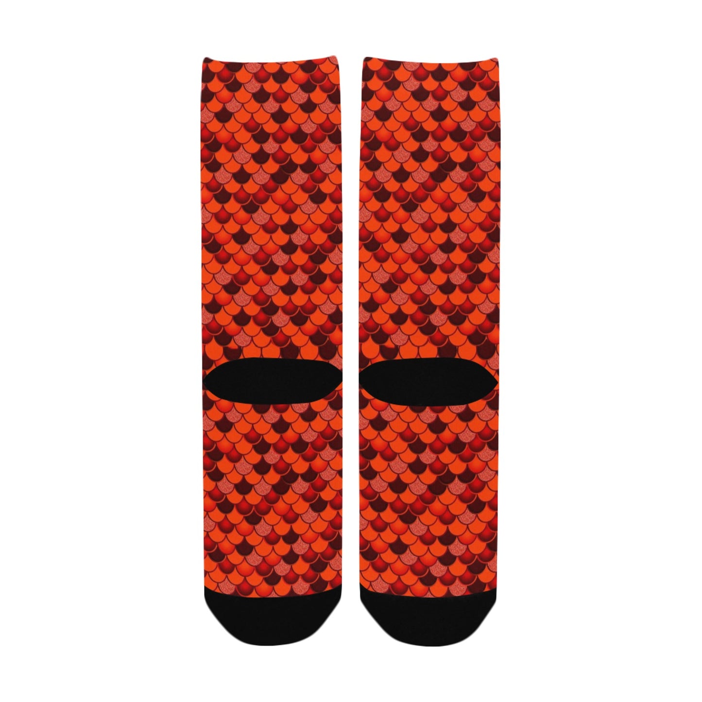 red animal print women's crew socks – Sole Design Studio