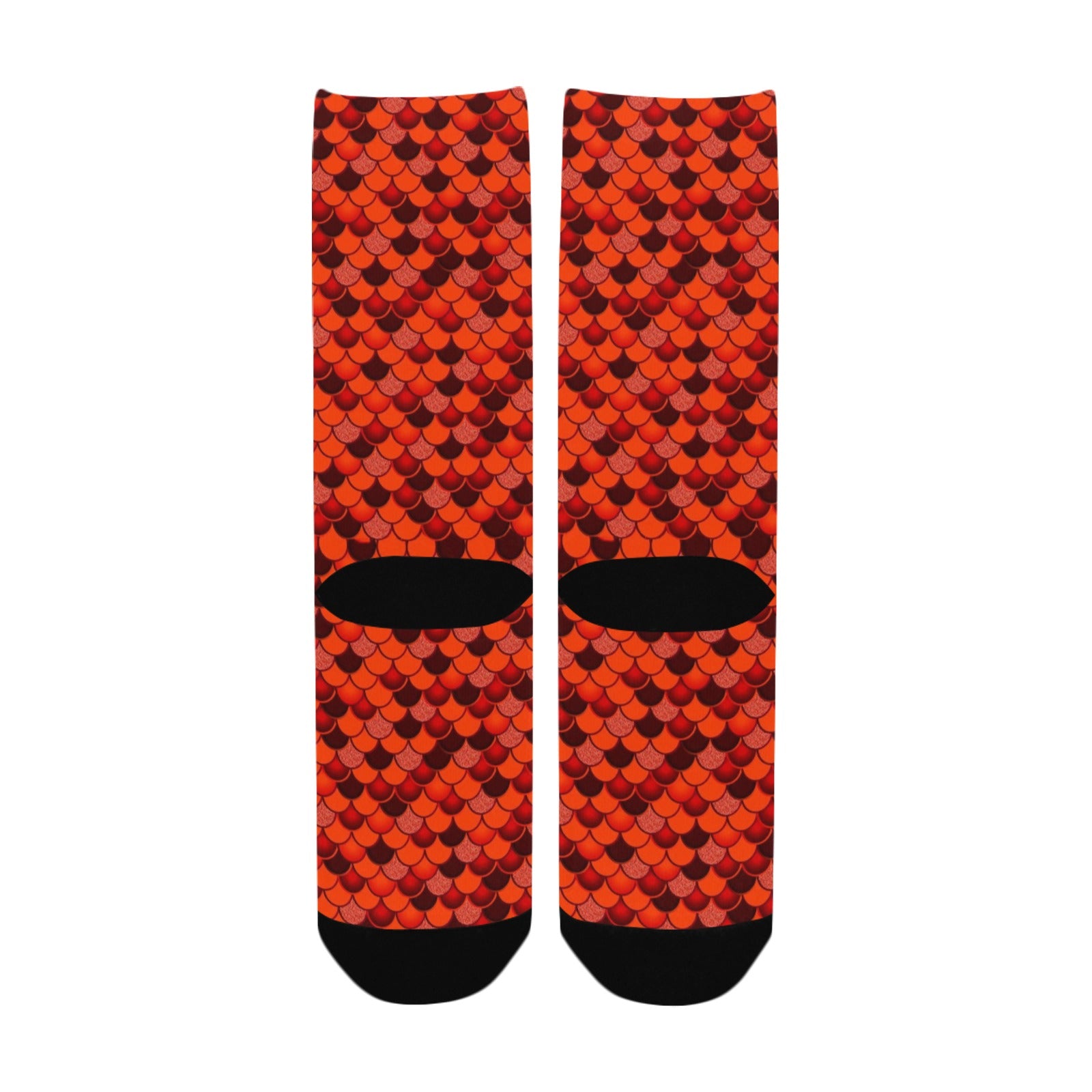 red animal print women's crew socks – Sole Design Studio
