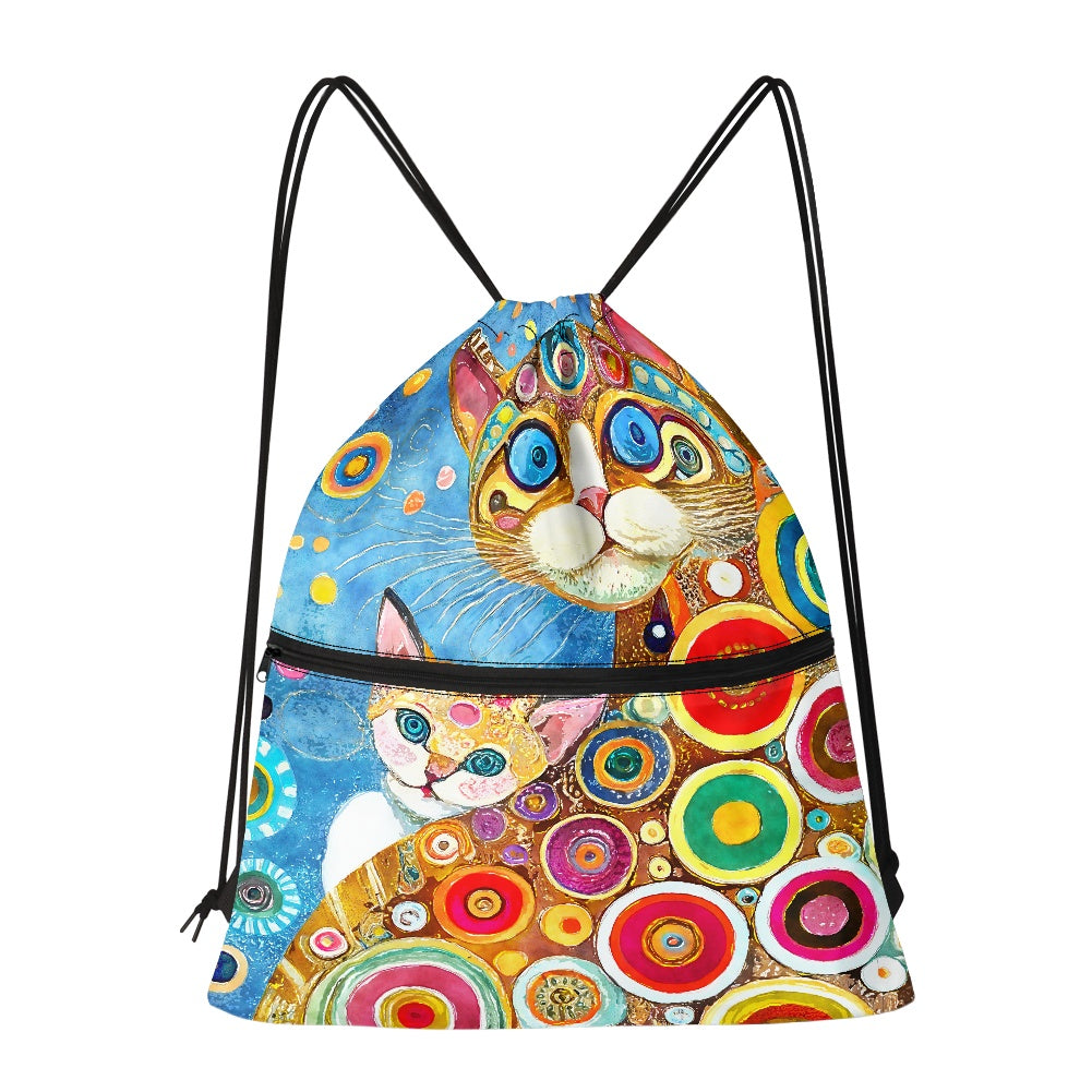 Celestial Cats Women's Drawstring Backpack