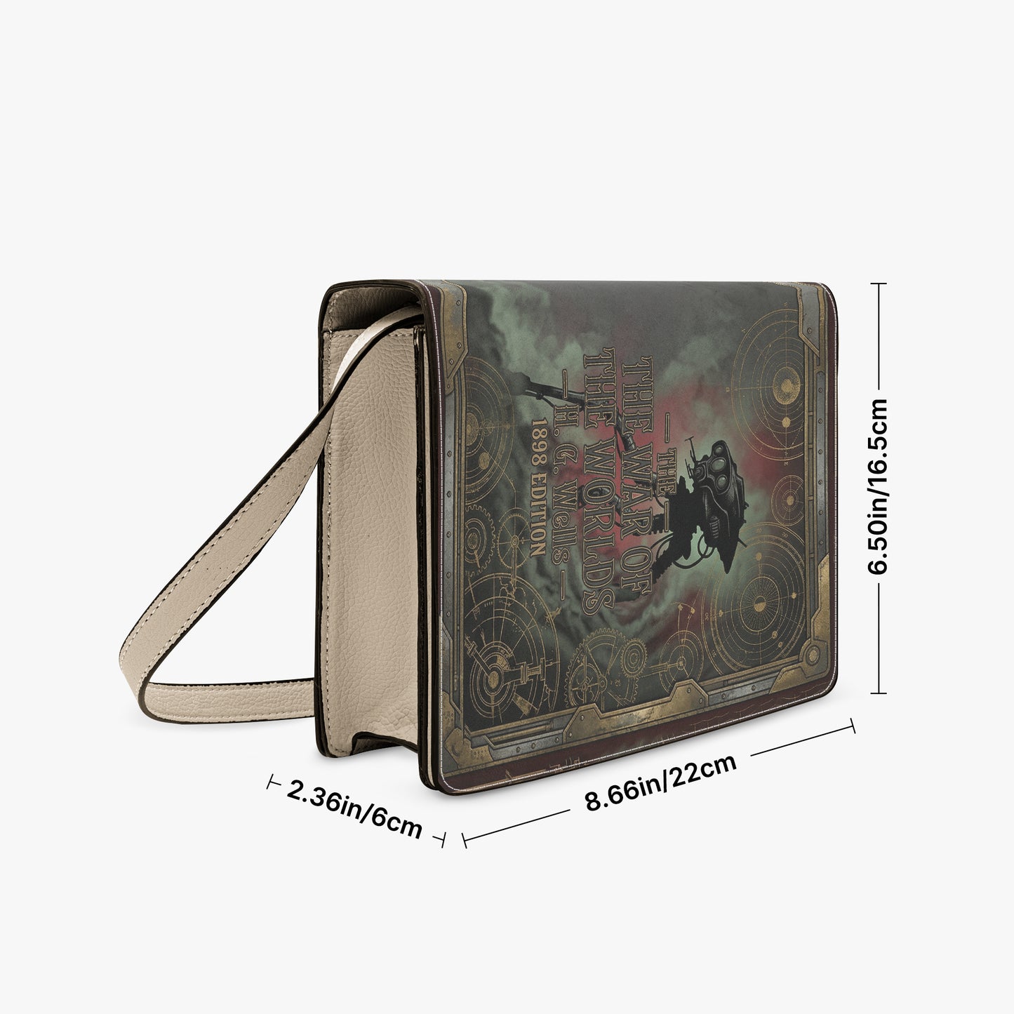 the war of the worlds hg wells sci-fi women's literary handbag vegan leather – Sole Design Studio