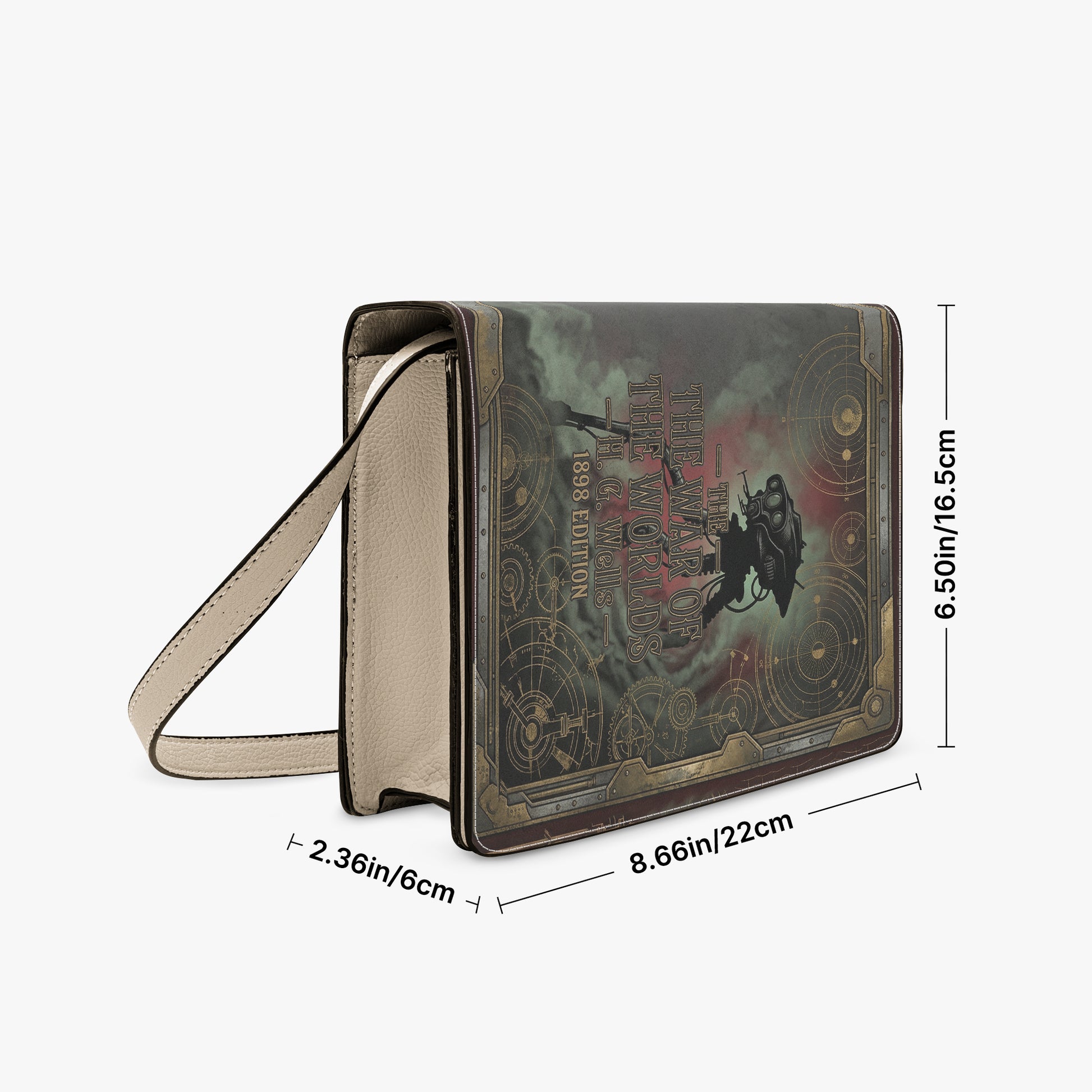 the war of the worlds hg wells sci-fi women's literary handbag vegan leather – Sole Design Studio