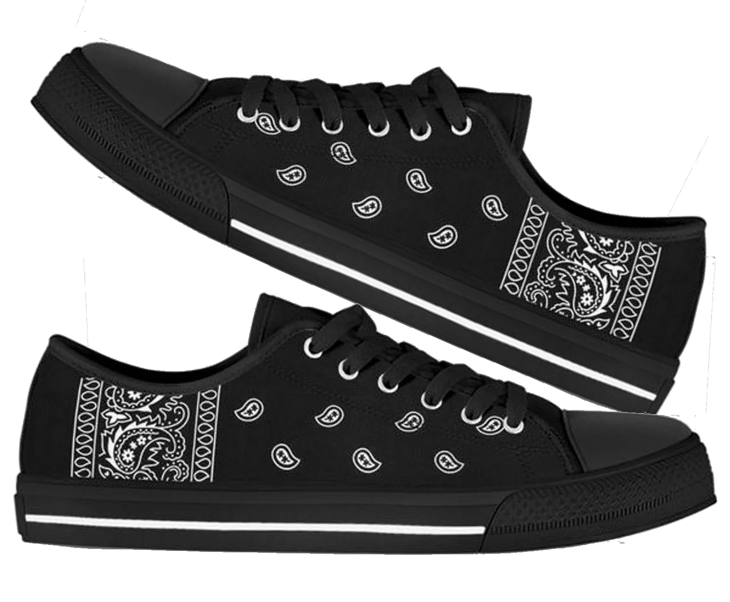 Black Bandana Sneakers