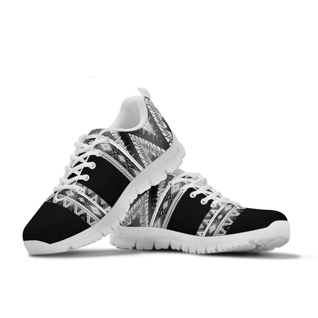 Black and White Geo Women's Sneakers