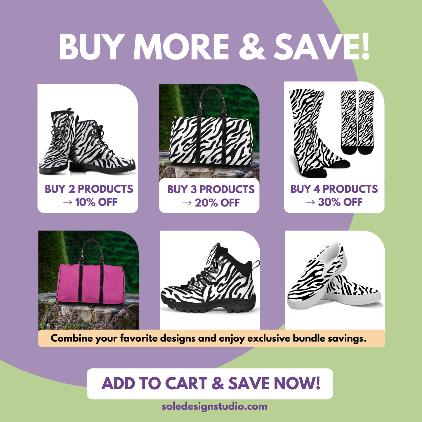 Zebra Stripe Women's Slip Ons