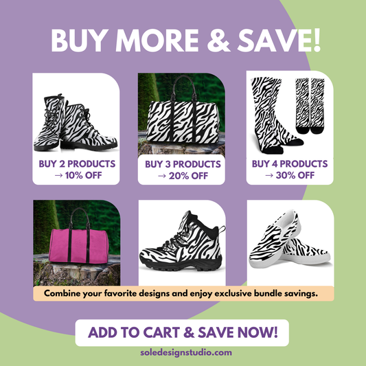 Zebra Stripe Printed Women's Crew Socks