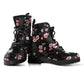 Floral Handcrafted Women's Vegan Leather Combat Boots