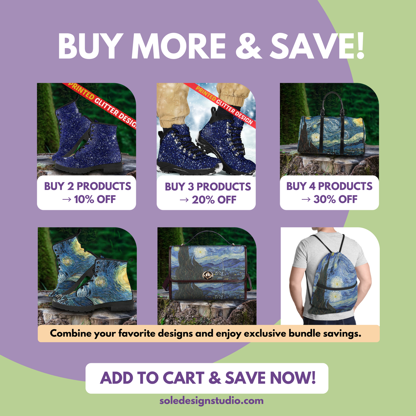 Twinkle Twinkle Little Star - Midnight Blue Women's Vegan Leather Combat Boots