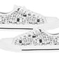 Tiny Little Kitty Cat Faces Women's Low Top Sneakers