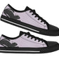 Stretching Cat in Lavender Women's Low Top Sneakers