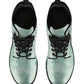 Teal Celestial Dream Catcher Women's Vegan Leather Combat Boots