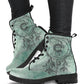 Teal Celestial Dream Catcher Women's Vegan Leather Combat Boots