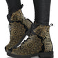 Elephant Mandala Women's Vegan Leather Combat  Boots