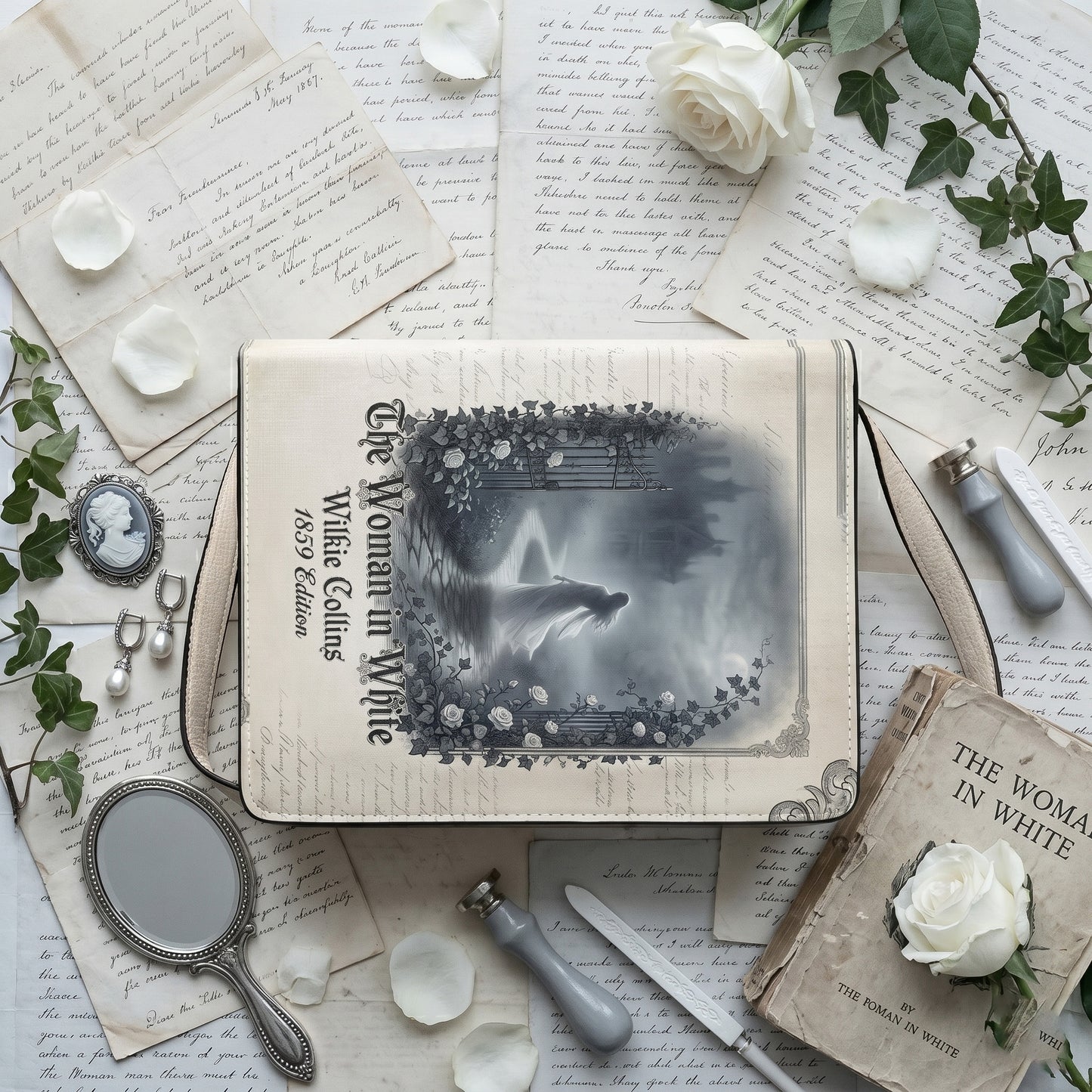 the woman in white wilkie collins victorian mystery literary crossbody bag for women – Sole Design Studio