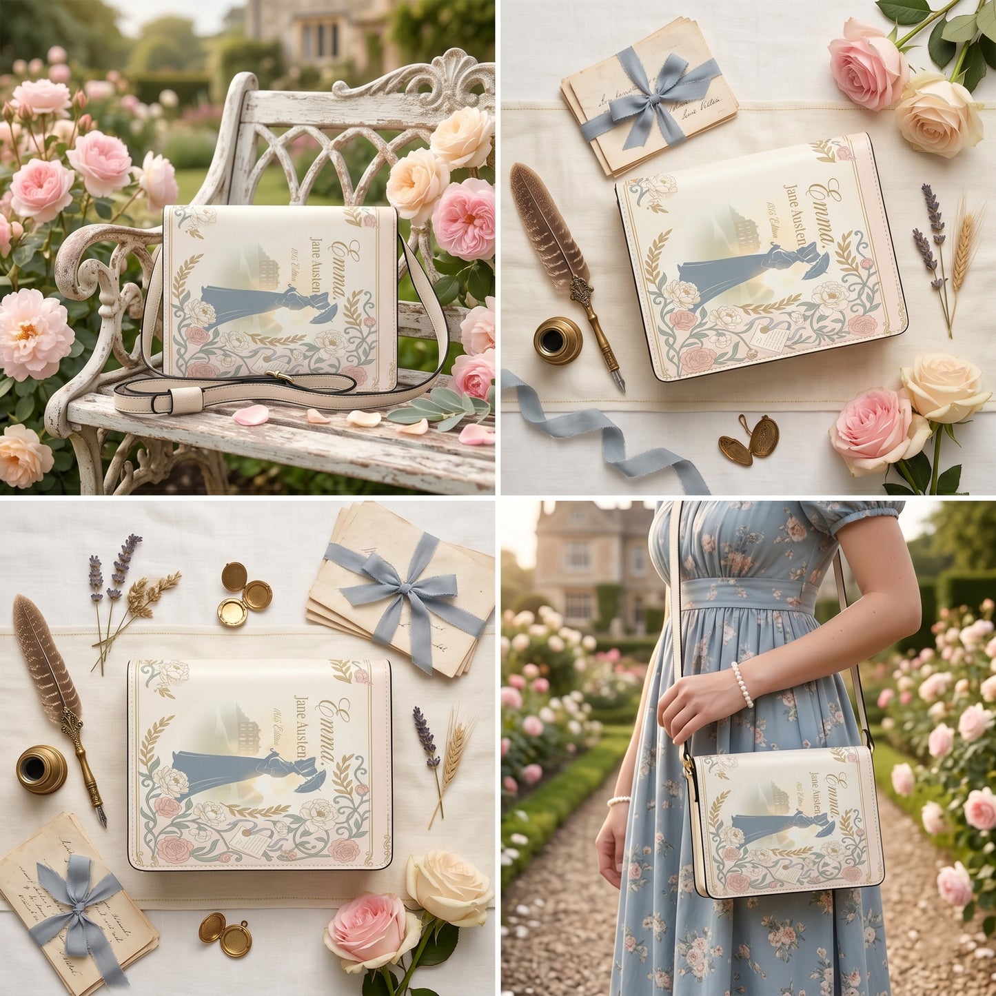 emma jane austen women's literary handbag vegan leather – Sole Design Studio