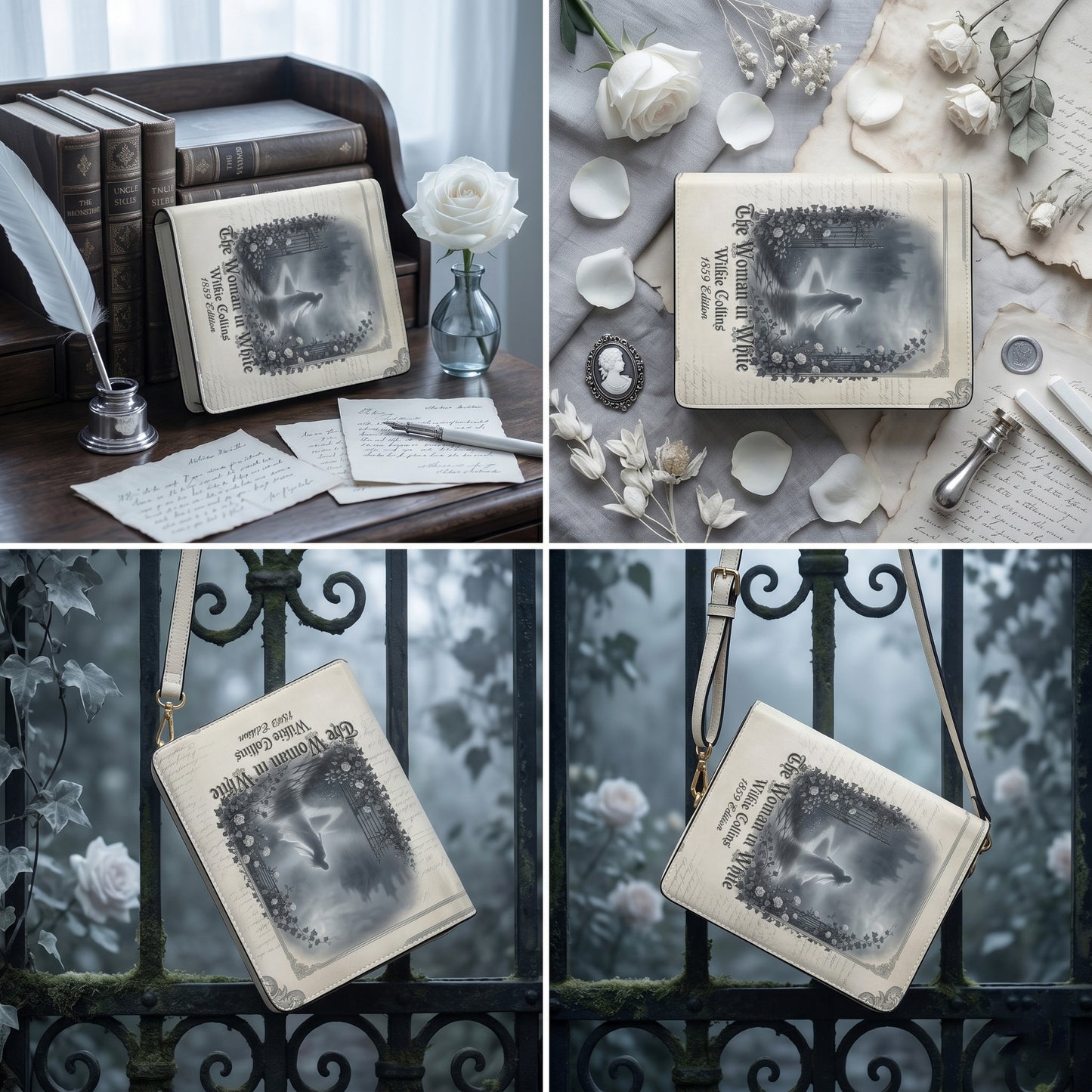 the woman in white wilkie collins victorian mystery book lovers gift crossbody bag – Sole Design Studio