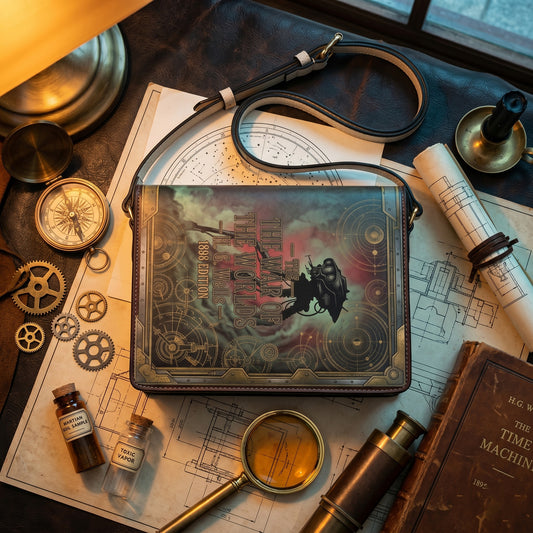 the war of the worlds hg wells sci-fi literary crossbody bag for women – Sole Design Studio
