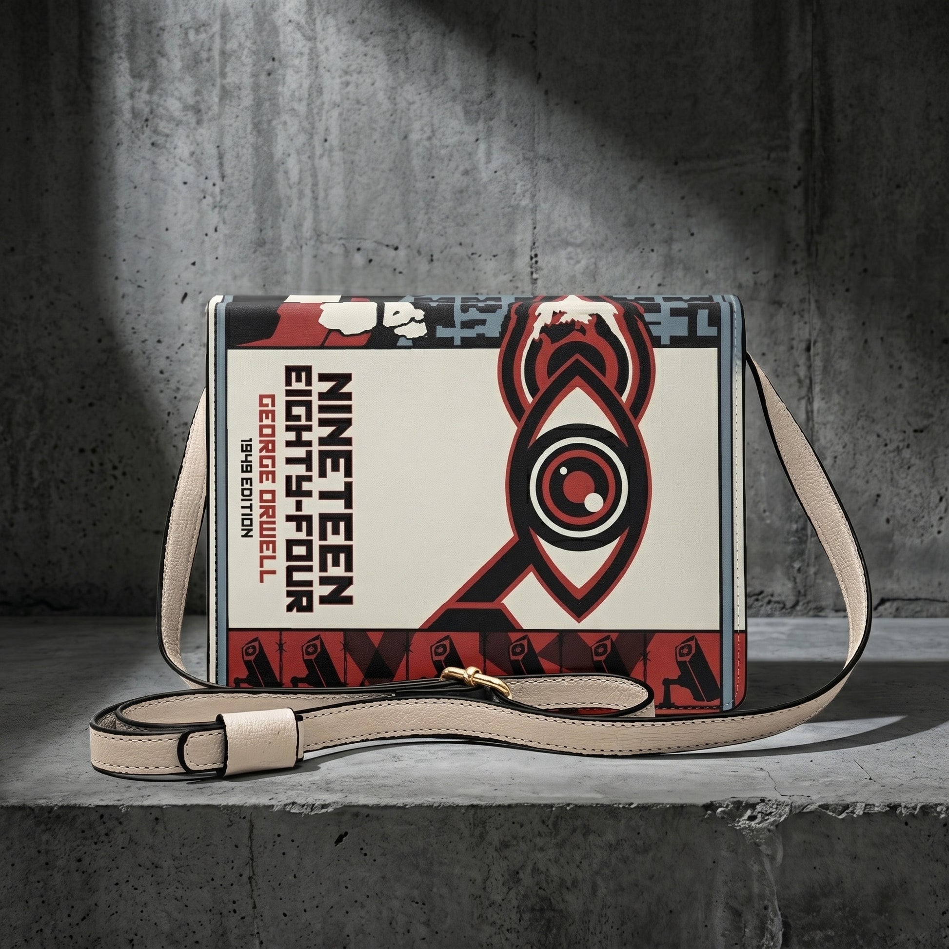 1984 nineteen eighty-four george orwell book-shaped crossbody bag vegan leather – Sole Design Studio