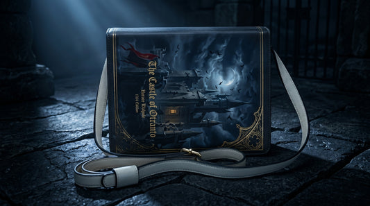 the castle of otranto horace walpole gothic book-shaped crossbody bag vegan leather – Sole Design Studio