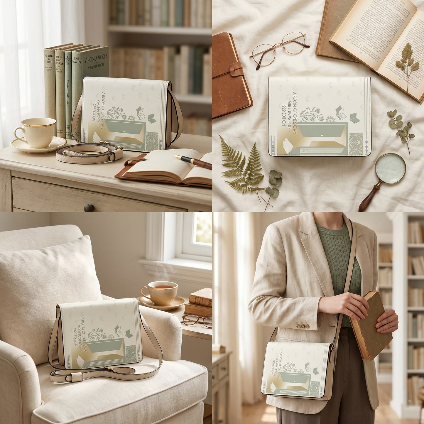 a room of one's own virginia woolf women's literary handbag vegan leather – Sole Design Studio