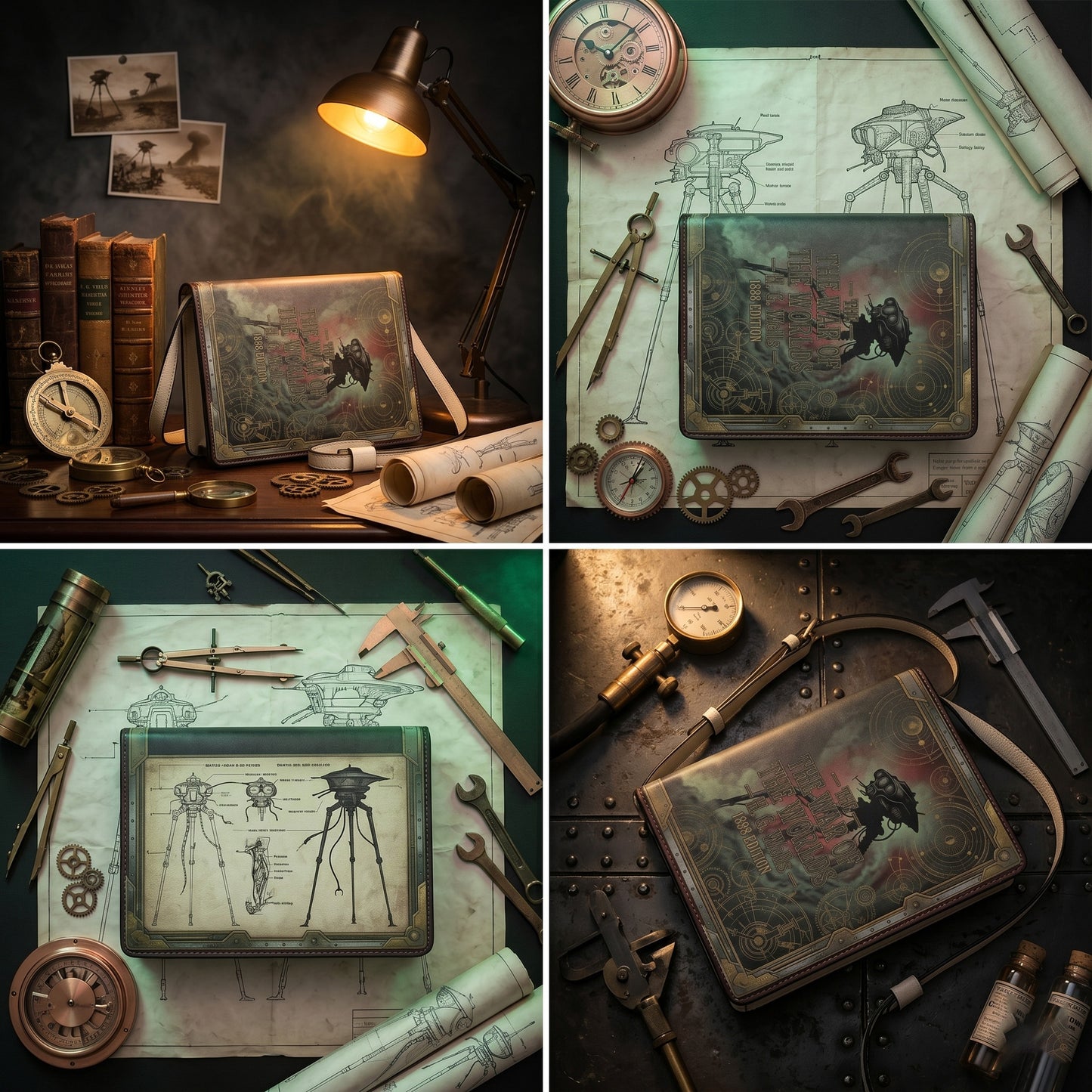 the war of the worlds hg wells sci-fi women's literary handbag vegan leather – Sole Design Studio