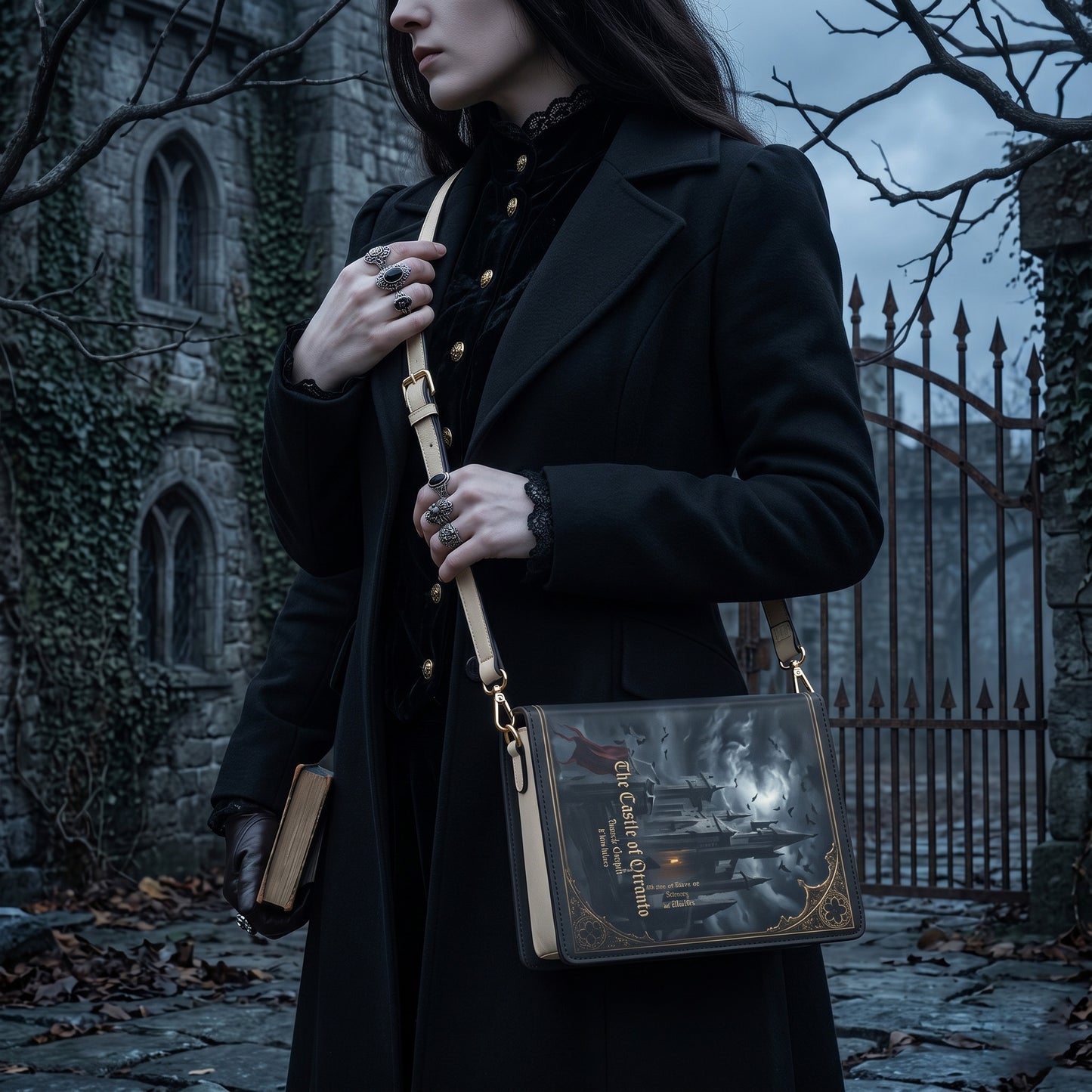 the castle of otranto horace walpole gothic book lovers gift crossbody bag – Sole Design Studio