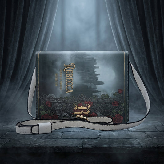 rebecca daphne du maurier gothic mystery book-shaped crossbody bag vegan leather – Sole Design Studio