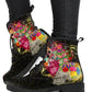 Heart and Skull Head Floral Boots