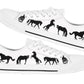 Horse Silhouette Women's Low Top Sneakers