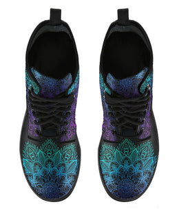 Ohm Mandala Fractal Women's Leather Boots